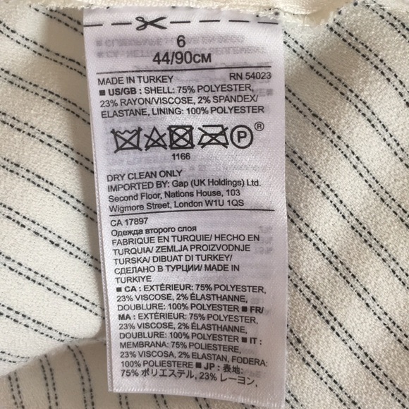 EUC Banana Republic cream/black blouse - Picture 4 of 4